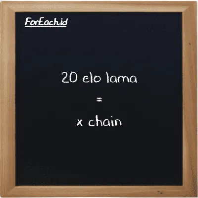 Example elo lama to chain conversion (20 el la to ch)