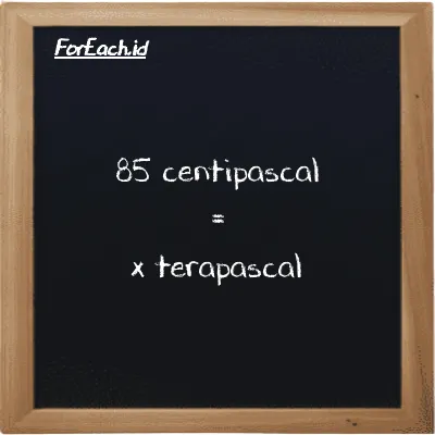 Example centipascal to terapascal conversion (85 cPa to TPa)