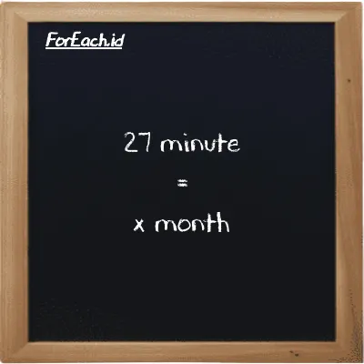 Example minute to month conversion (27 min to mo)