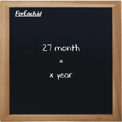Example month to year conversion (27 mo to y)