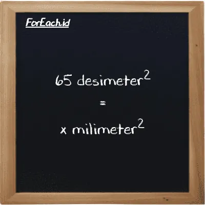 Contoh konversi desimeter<sup>2</sup> ke milimeter<sup>2</sup> (dm<sup>2</sup> ke mm<sup>2</sup>)