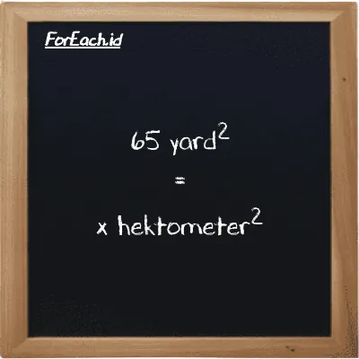 Contoh konversi yard<sup>2</sup> ke hektometer<sup>2</sup> (yd<sup>2</sup> ke hm<sup>2</sup>)