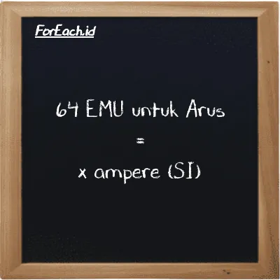 Contoh konversi EMU untuk Arus ke ampere (emu ke A)