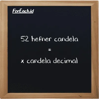 1 hefner candela setara dengan 0.9 candela decimal (1 HC setara dengan 0.9 dec cd)