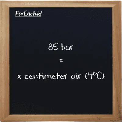 Contoh konversi bar ke centimeter air (4<sup>o</sup>C) (bar ke cmH2O)