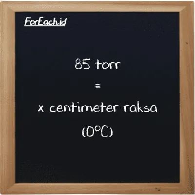 Contoh konversi torr ke centimeter raksa (0<sup>o</sup>C) (torr ke cmHg)