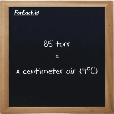 1 torr setara dengan 1.3595 centimeter air (4<sup>o</sup>C) (1 torr setara dengan 1.3595 cmH2O)