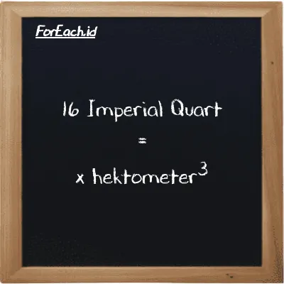 Contoh konversi Imperial Quart ke hektometer<sup>3</sup> (imp qt ke hm<sup>3</sup>)