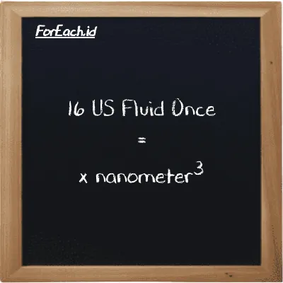 Contoh konversi US Fluid Once ke nanometer<sup>3</sup> (fl oz ke nm<sup>3</sup>)